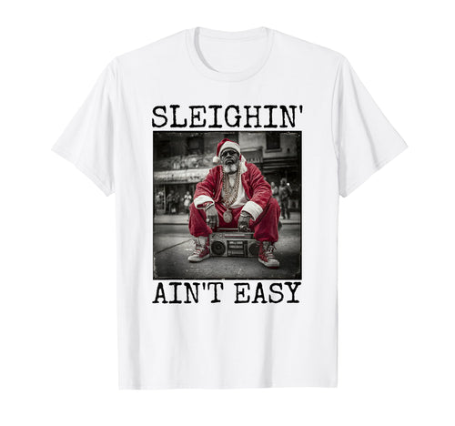 Black B Santa Claus Hip Hop T-Shirt - Graphic Print for Adults - T-Shirt, Sweatshirt, Hoodie
