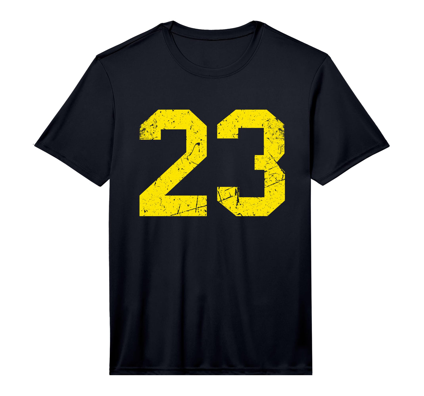 Yellow Sports Team Number 23 Performance T-Shirt - Graphic Print for Adults - T-Shirt, Sweatshirt, Hoodie