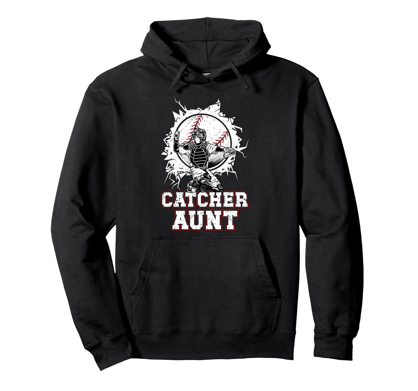 Baseball Catcher Aunt Baseball Catcher Hoodie - Aesthetic Graphic Unisex - T-Shirt, Sweatshirt, Hoodie