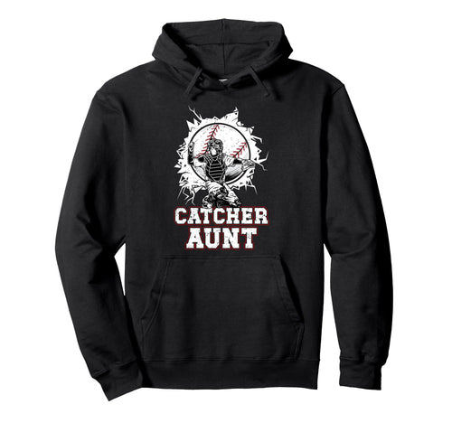 Baseball Catcher Aunt Baseball Catcher Hoodie - Aesthetic Graphic Unisex - T-Shirt, Sweatshirt, Hoodie