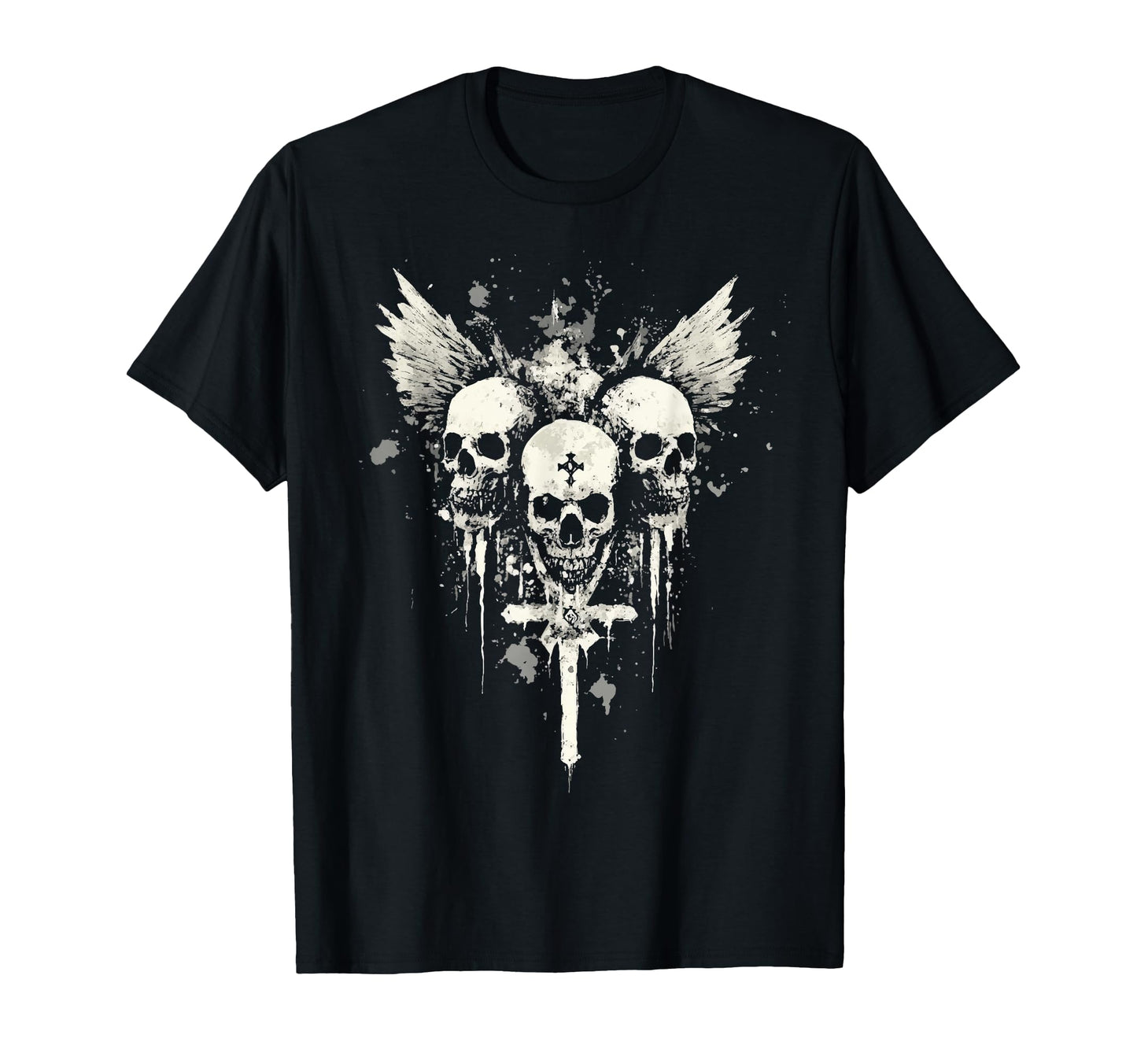 Skull Cross Goth Gothic Emo Alt T-Shirt - Streetwear Style Men Women - T-Shirt, Sweatshirt, Hoodie