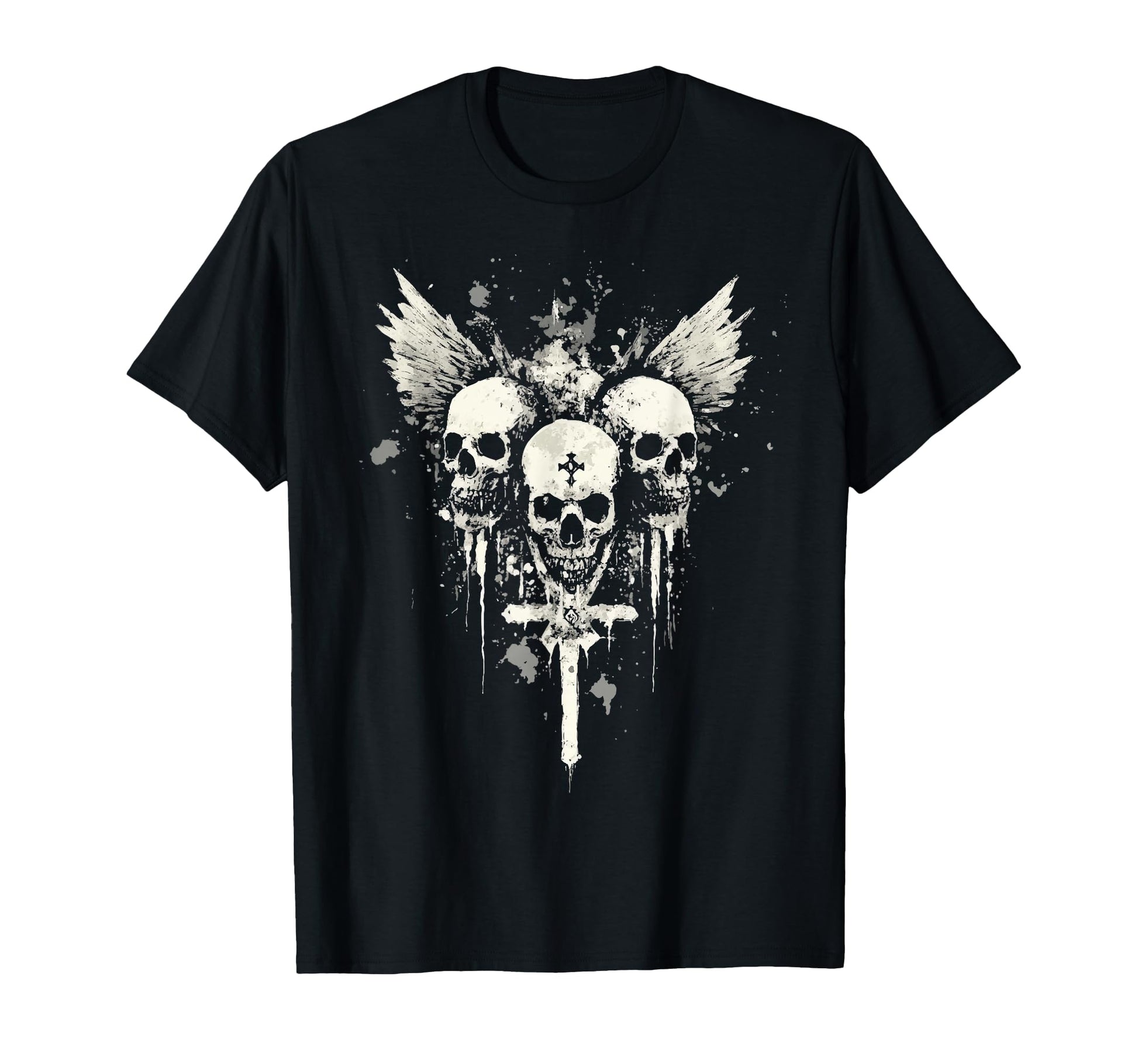Skull Cross Goth Gothic Emo Alt T-Shirt - Streetwear Style Men Women - T-Shirt, Sweatshirt, Hoodie