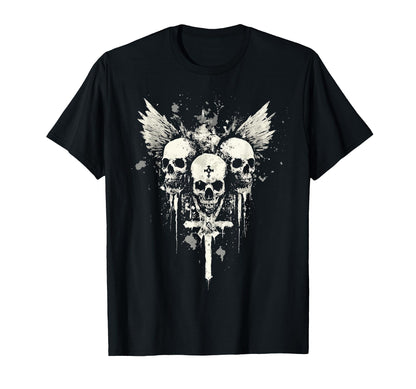 Skull Cross Goth Gothic Emo Alt T-Shirt - Streetwear Style Men Women - T-Shirt, Sweatshirt, Hoodie