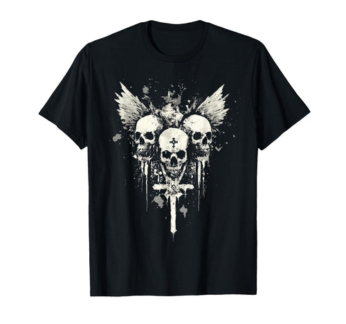 Skull Cross Goth Gothic Emo Alt T-Shirt - Streetwear Style Men Women - T-Shirt, Sweatshirt, Hoodie