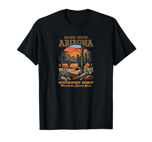 Hard Rock Arizona Desert Sunset T-Shirt - Aesthetic Graphic Men Women - T-Shirt, Sweatshirt, Hoodie