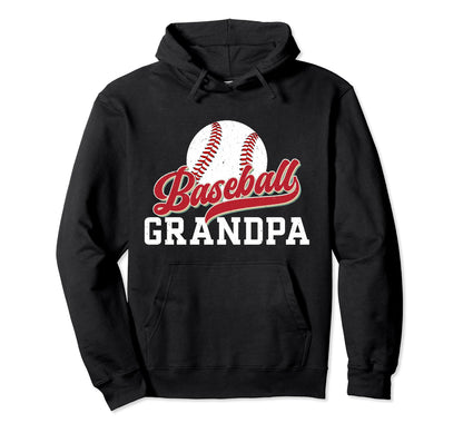 Baseball Grandpa Baseball Player Hoodie - Novelty Apparel Men Women - T-Shirt, Sweatshirt, Hoodie