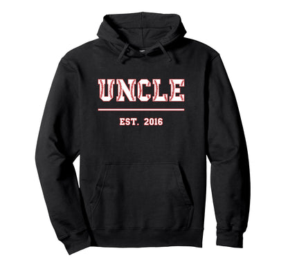 Uncle Est 2016 Sports Established Uncle Hoodie - Minimalist Print Unisex - T-Shirt, Sweatshirt, Hoodie