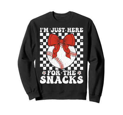 Baseball Sister Im Just Here Sweatshirt - Casual Everyday Wear Men Women - T-Shirt, Sweatshirt, Hoodie