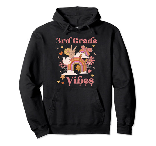 3Rd Grade Vibes School Groovy Boho Hoodie - Streetwear Style Men Women - T-Shirt, Sweatshirt, Hoodie