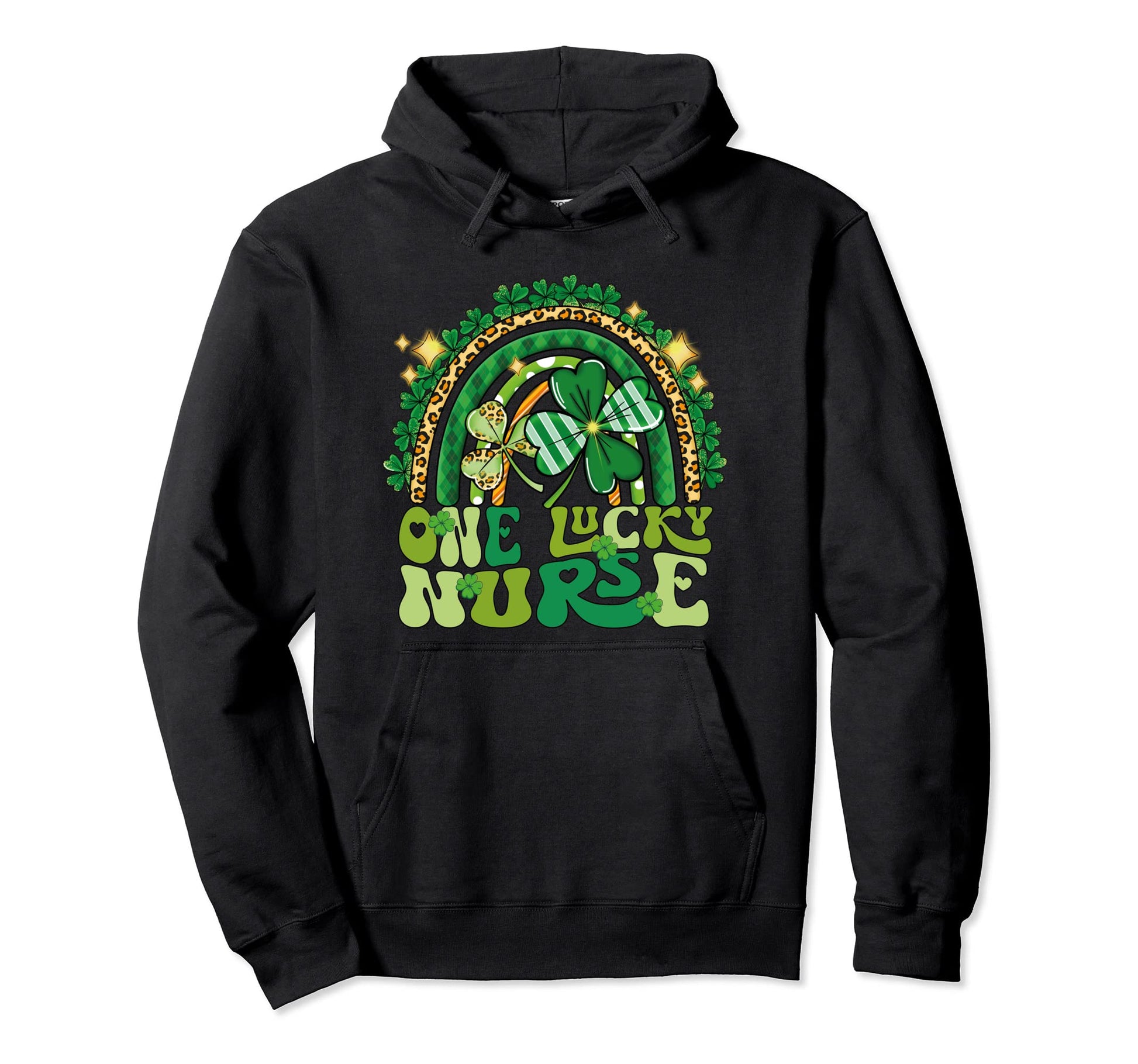 One Lucky Nurse Groovy Rainbow St Hoodie - Casual Everyday Wear Men Women - T-Shirt, Sweatshirt, Hoodie
