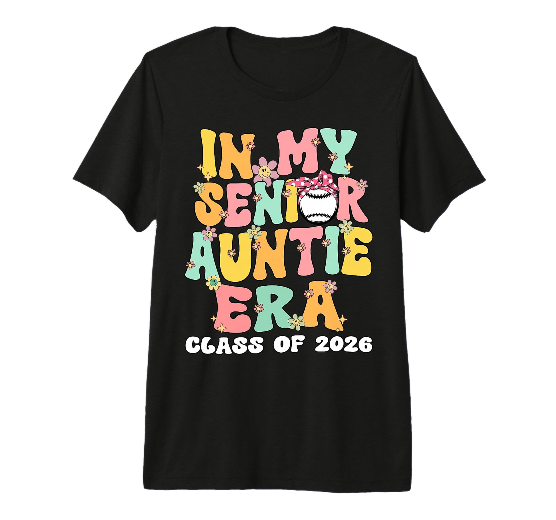 My Senior Aunt Era Groovy Baseball T-Shirt - Streetwear Style Unisex - T-Shirt, Sweatshirt, Hoodie