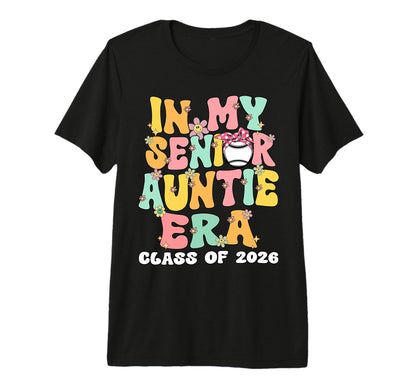 My Senior Aunt Era Groovy Baseball T-Shirt - Streetwear Style Unisex - T-Shirt, Sweatshirt, Hoodie