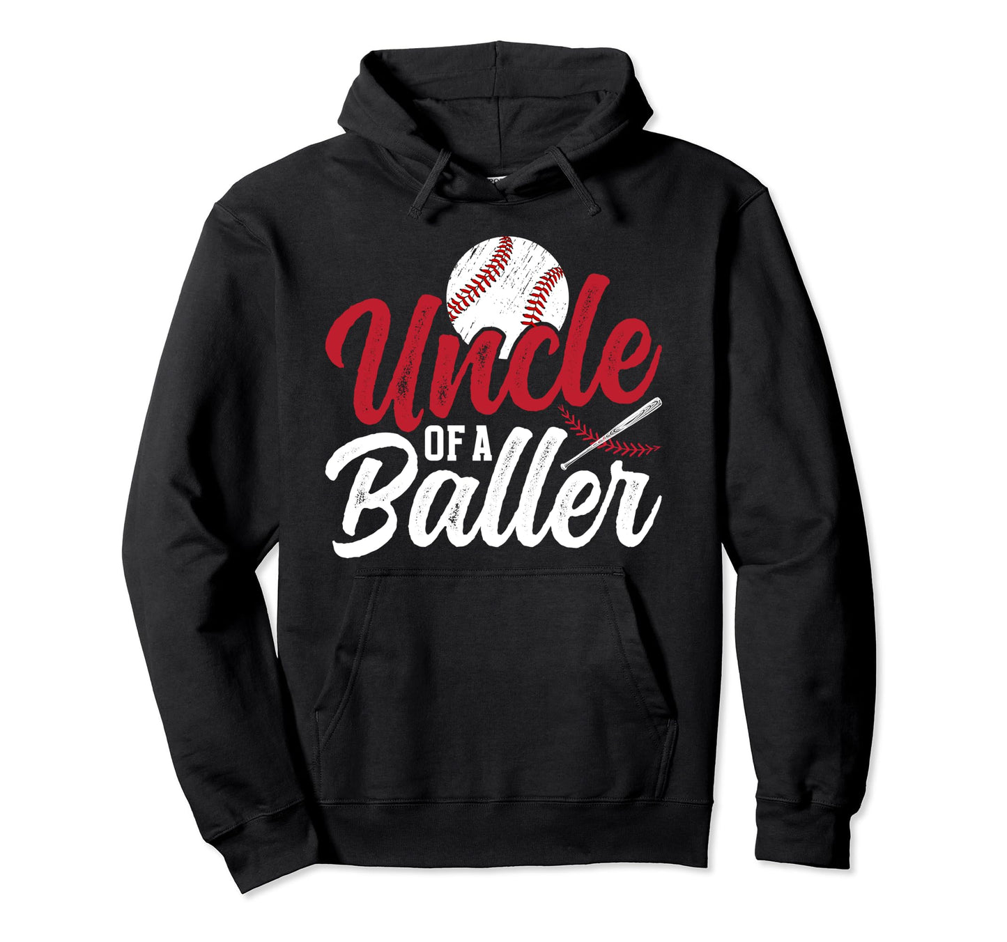 Uncle Baller Baseball Uncle Baseball Hoodie - Graphic Print for Adults - T-Shirt, Sweatshirt, Hoodie