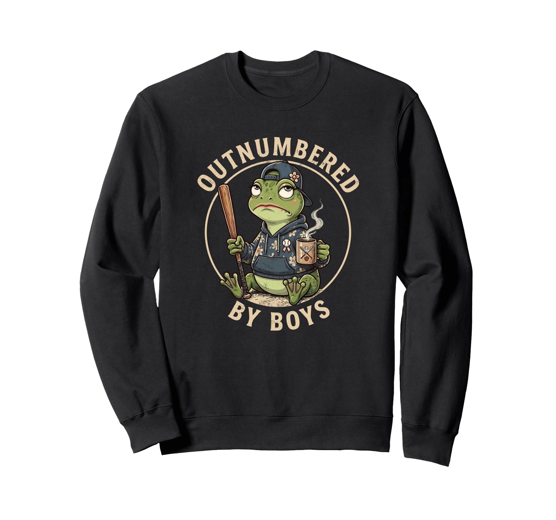 Outnumbered Mom Funny Mom Frog Sweatshirt - Streetwear Style Men Women - T-Shirt, Sweatshirt, Hoodie
