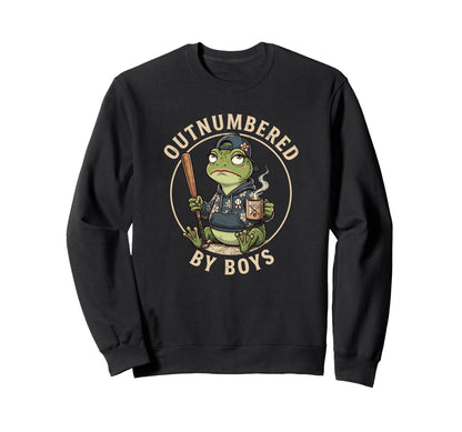 Outnumbered Mom Funny Mom Frog Sweatshirt - Streetwear Style Men Women - T-Shirt, Sweatshirt, Hoodie