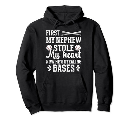 Hes Stealling Bases Baseball Aunt Hoodie - Custom Art Print Unisex - T-Shirt, Sweatshirt, Hoodie