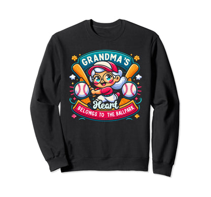 Baseball Grandma Grandmother Granny Sweatshirt - Streetwear Style Unisex - T-Shirt, Sweatshirt, Hoodie