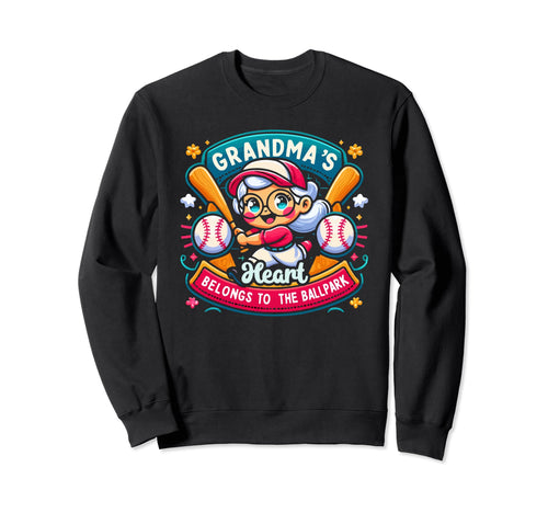 Baseball Grandma Grandmother Granny Sweatshirt - Streetwear Style Unisex - T-Shirt, Sweatshirt, Hoodie