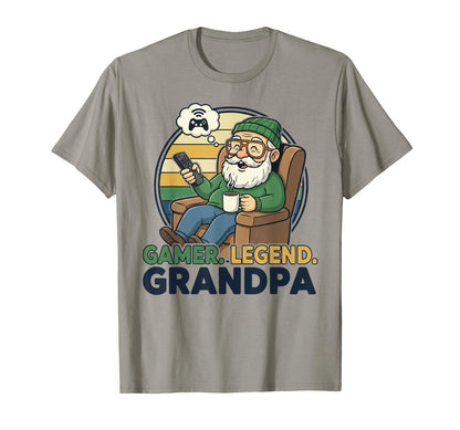 Funny Gamer Grandpa Gift Dad Daddy T-Shirt - Minimalist Print Men Women - T-Shirt, Sweatshirt, Hoodie