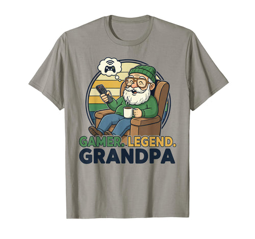 Funny Gamer Grandpa Gift Dad Daddy T-Shirt - Minimalist Print Men Women - T-Shirt, Sweatshirt, Hoodie
