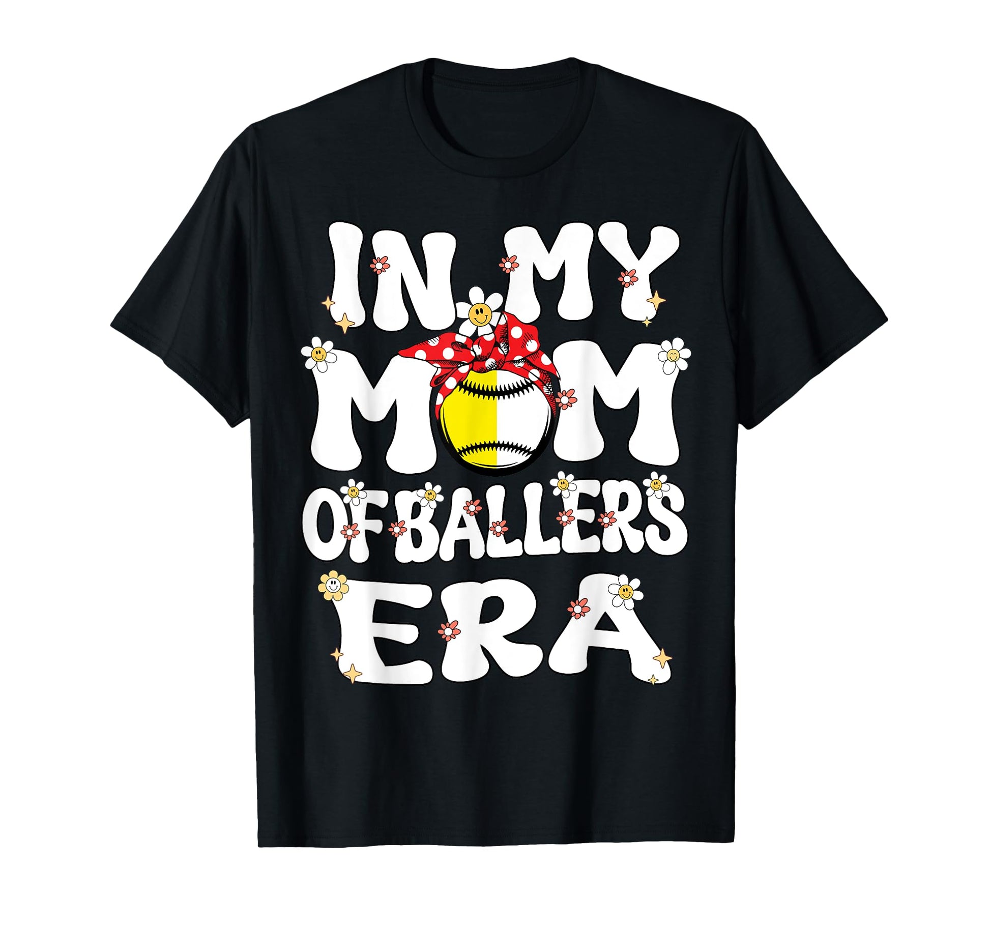 My Mom Ballers Era Groovy Baseball T-Shirt - Minimalist Print for Adults - T-Shirt, Sweatshirt, Hoodie