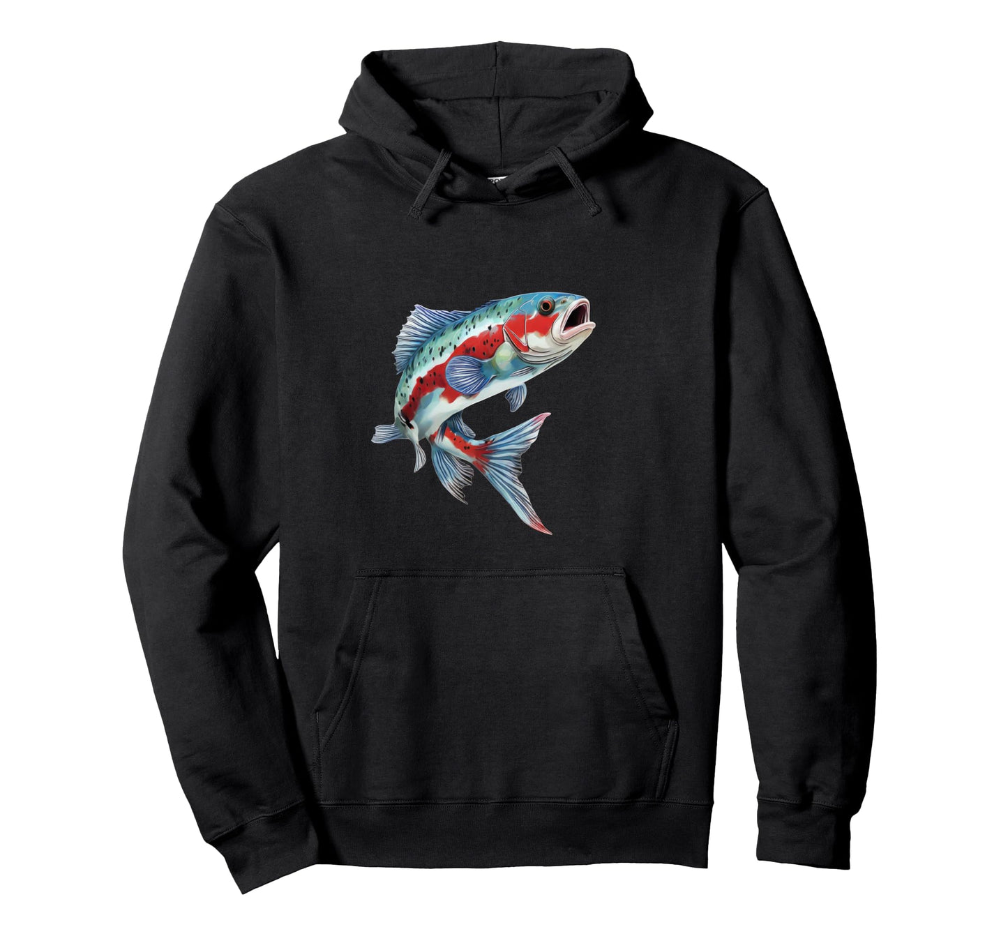 Rainbow Trout Fishing Hoodie - Graphic Print for Adults - T-Shirt, Sweatshirt, Hoodie