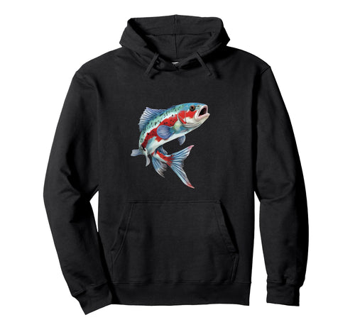 Rainbow Trout Fishing Hoodie - Graphic Print for Adults - T-Shirt, Sweatshirt, Hoodie