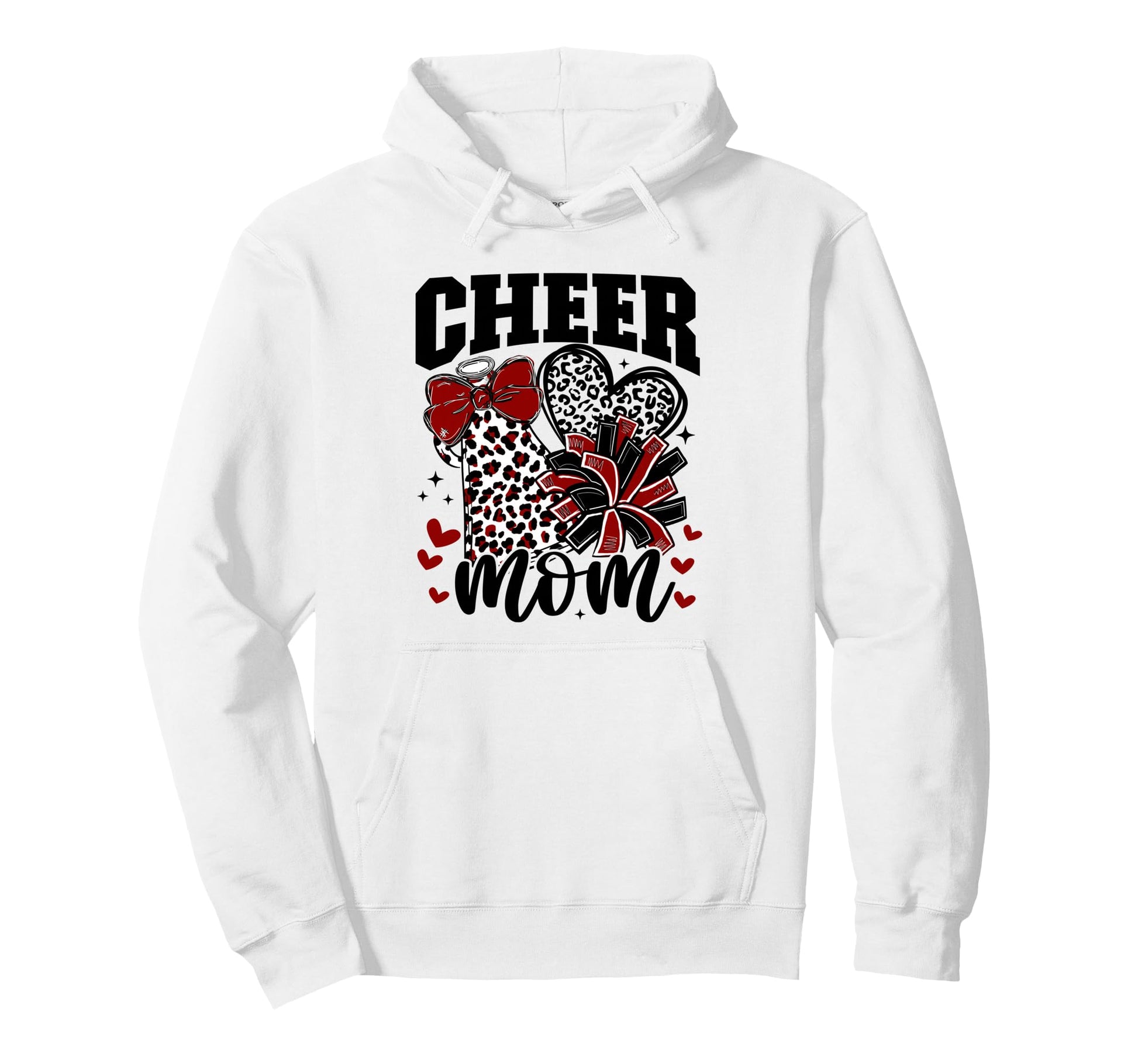 Cheer Mom Football Game Day Coquette Bow Hoodie - Custom Art Print Unisex - T-Shirt, Sweatshirt, Hoodie