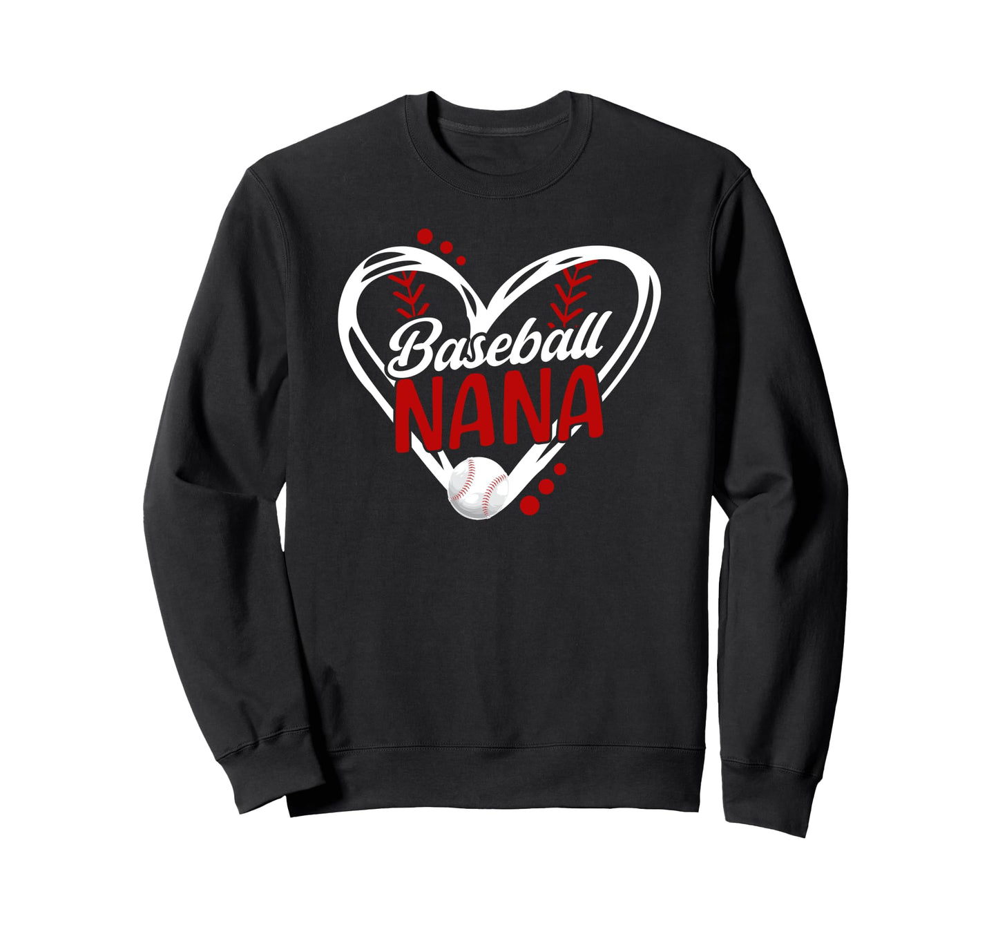 Baseball Nana Heart Nana Sweatshirt - Aesthetic Graphic for Adults - T-Shirt, Sweatshirt, Hoodie