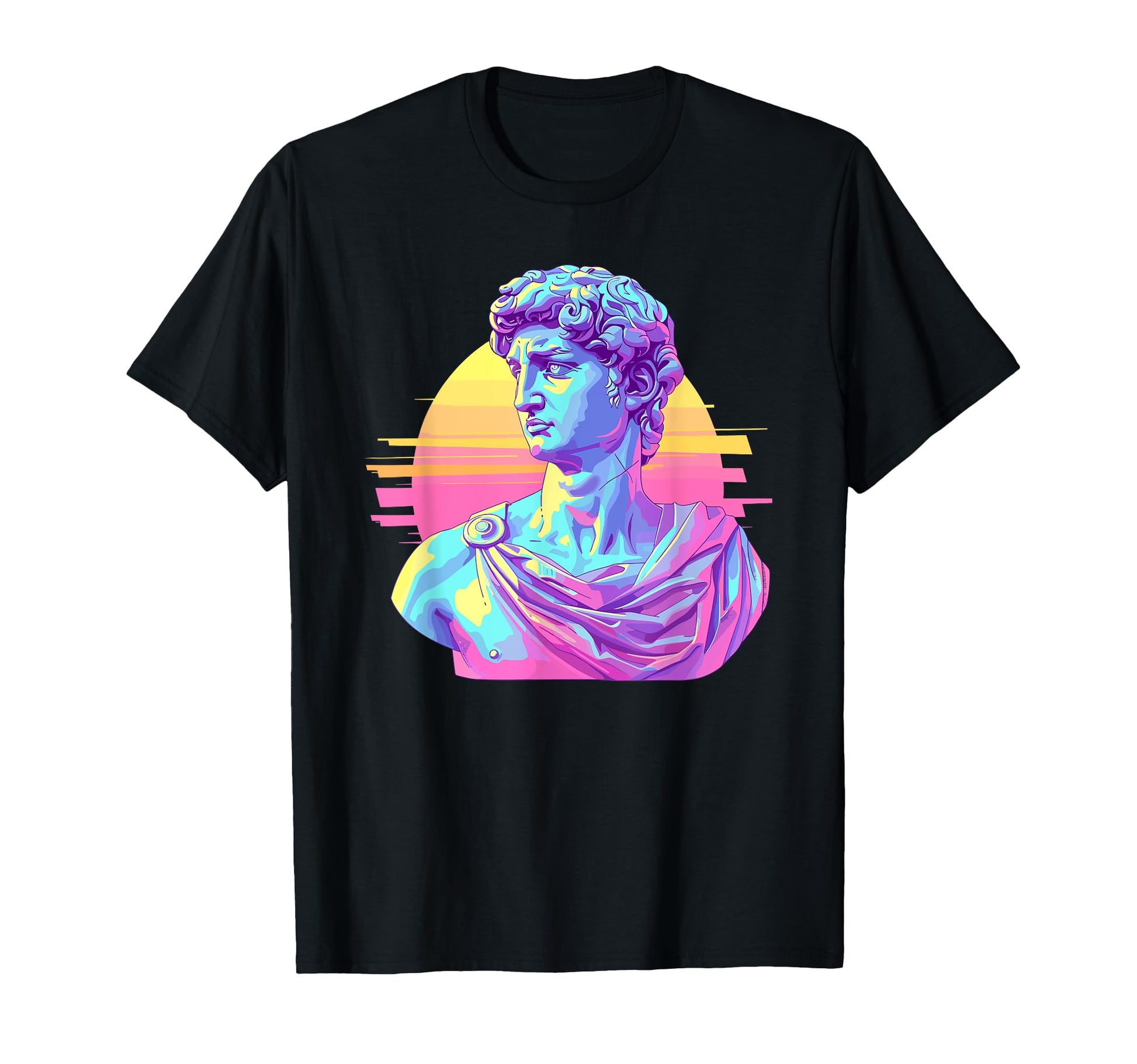 Vaporwave Aesthetic Statue Synthwave T-Shirt - Unique Graphic Unisex - T-Shirt, Sweatshirt, Hoodie