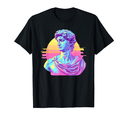 Vaporwave Aesthetic Statue Synthwave T-Shirt - Unique Graphic Unisex - T-Shirt, Sweatshirt, Hoodie