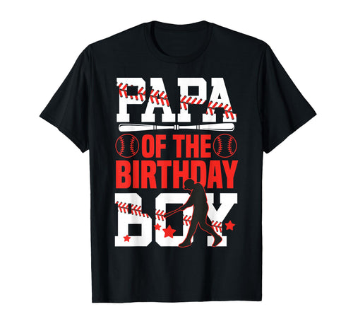 Papa Birthday Baseball Bat Ball Family T-Shirt - Graphic Print Unisex - T-Shirt, Sweatshirt, Hoodie
