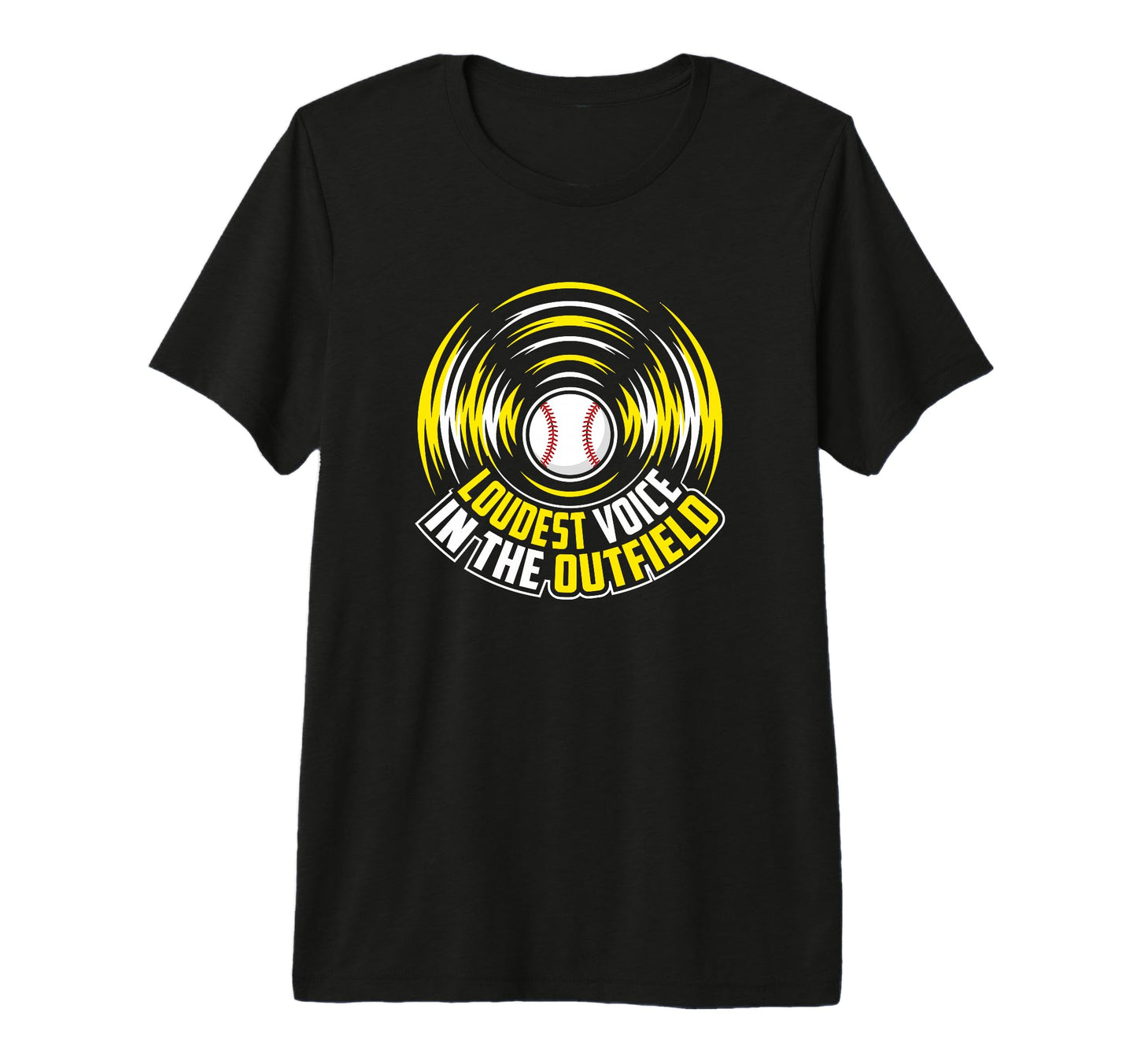Loudest Voice Outfield Baseball Mom Tri T-Shirt - Streetwear Style Unisex - T-Shirt, Sweatshirt, Hoodie