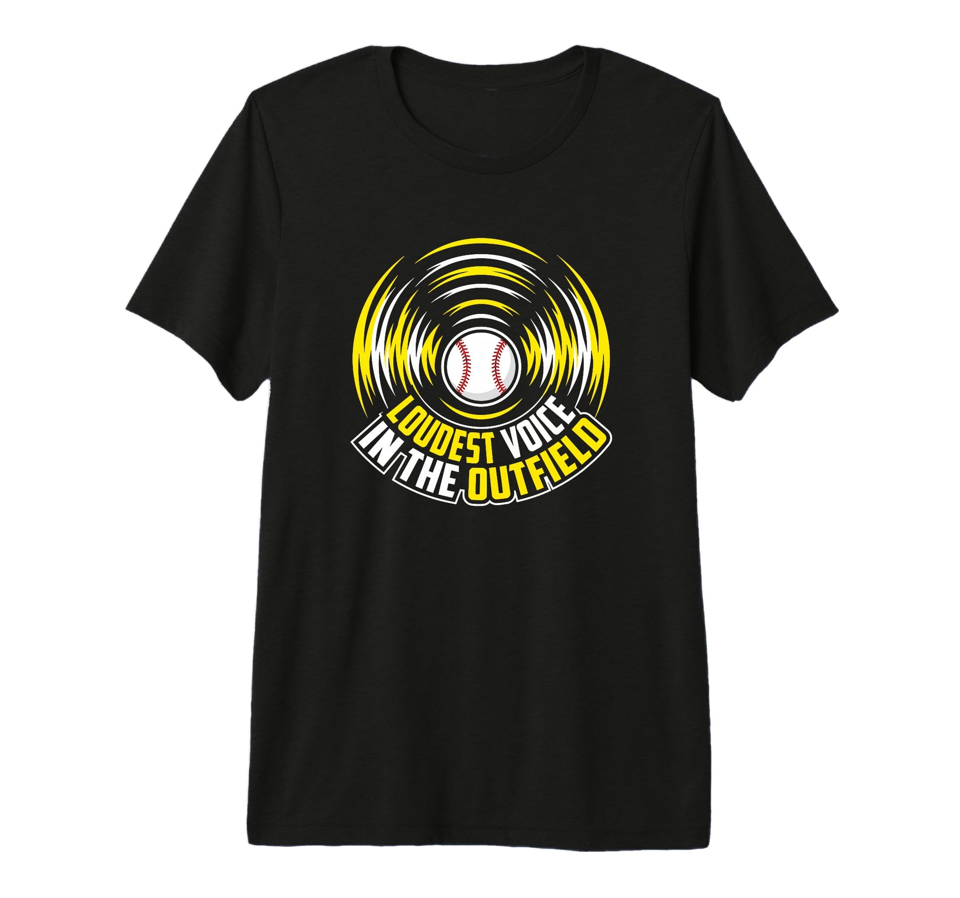Loudest Voice Outfield Baseball Mom Tri T-Shirt - Streetwear Style Unisex - T-Shirt, Sweatshirt, Hoodie