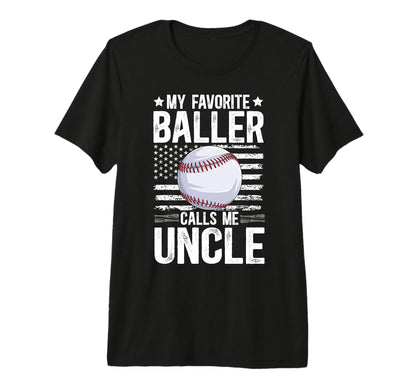 Mens Proud Baseball Uncle Baseball T-Shirt - Fun Novelty Design for Adults - T-Shirt, Sweatshirt, Hoodie