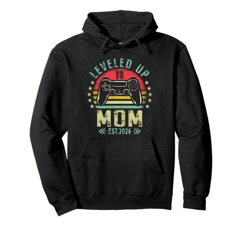 Womens Leveled Up To Mom Gamer Mommy Hoodie - Trendy Graphic Men Women - T-Shirt, Sweatshirt, Hoodie