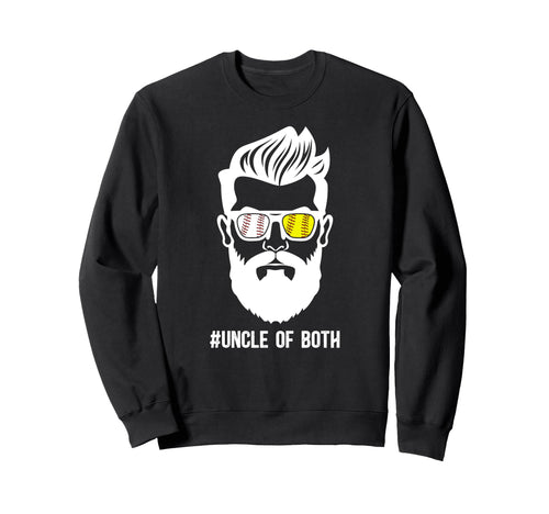 Uncle Both Baseball Softball Uncle Sweatshirt - Novelty Apparel for Adults - T-Shirt, Sweatshirt, Hoodie
