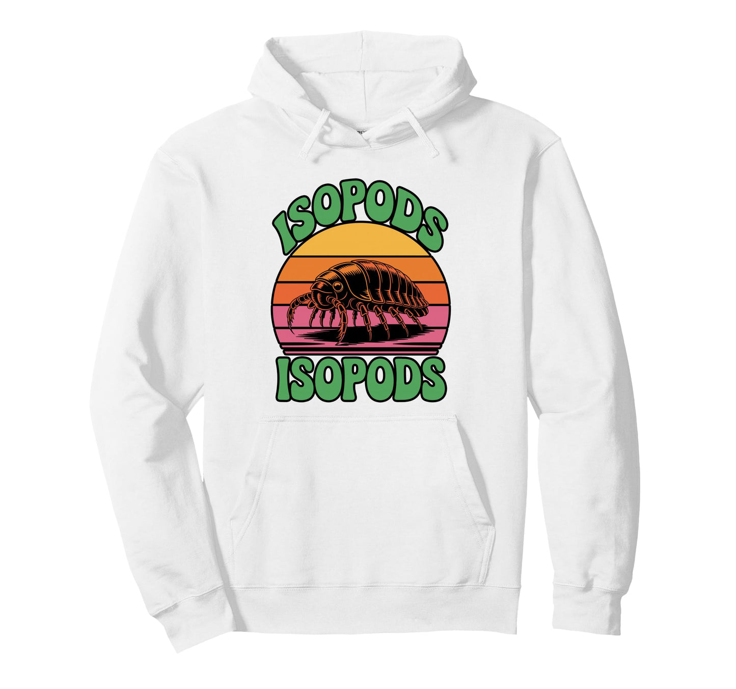 Isopods Vaporwave Bug Meme Hoodie - Novelty Apparel for Adults - T-Shirt, Sweatshirt, Hoodie