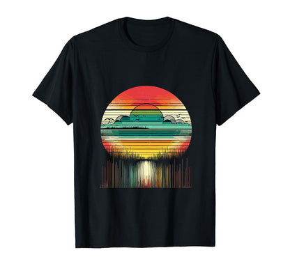 Sunset Spectrum Rainbow Vector T-Shirt - Unique Graphic Men Women - T-Shirt, Sweatshirt, Hoodie