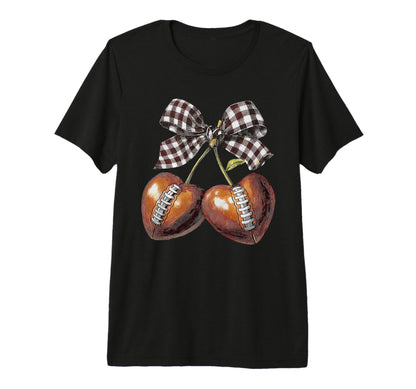 Cherry Coquette Bow American Football T-Shirt - Streetwear Style Unisex - T-Shirt, Sweatshirt, Hoodie