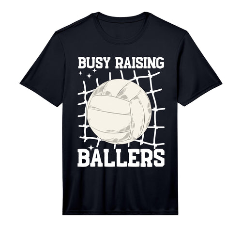 Mens Volleyball Busy Raising Ballers T-Shirt - Minimalist Print Men Women - T-Shirt, Sweatshirt, Hoodie