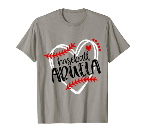 Baseball Abuela Distressed Heart T-Shirt - Fun Novelty Design for Adults - T-Shirt, Sweatshirt, Hoodie