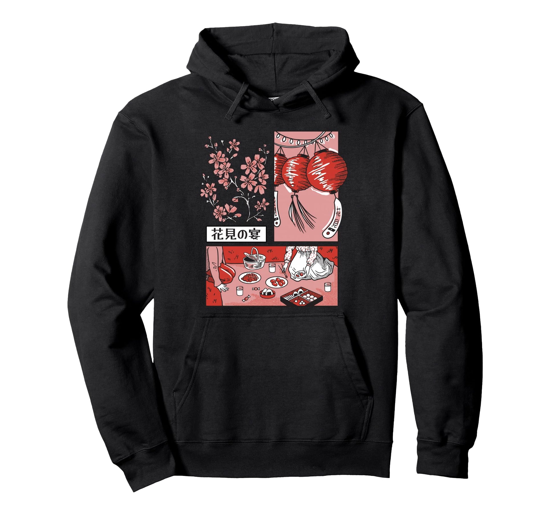 Lofi Vaporwave Sakura Cherry Blossom Hoodie - Unique Graphic for Adults - T-Shirt, Sweatshirt, Hoodie