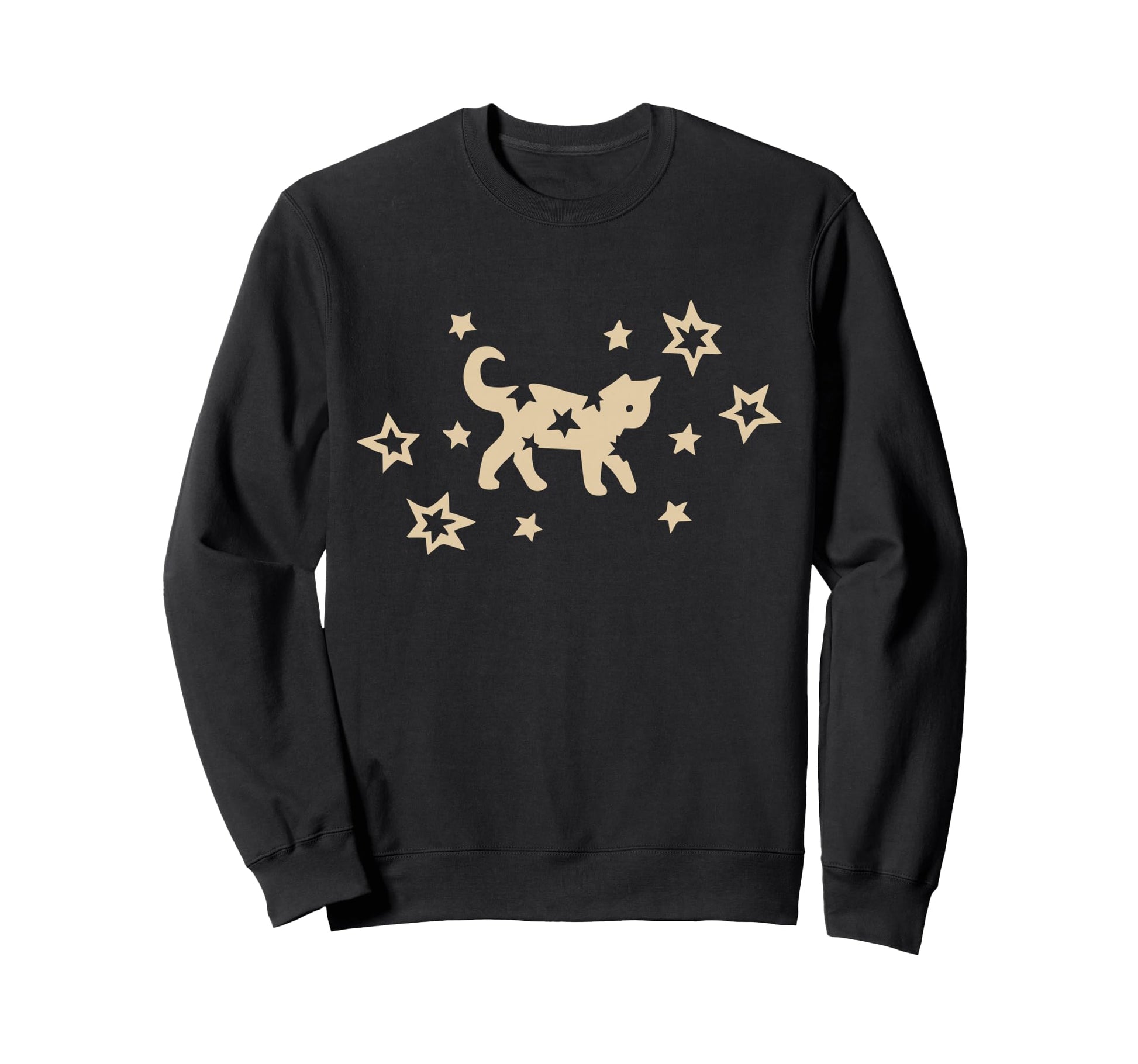 90S Y2K Scary Kitten Cat Grunge Stars Sweatshirt - Graphic Print Unisex - T-Shirt, Sweatshirt, Hoodie