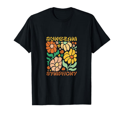 Sunbeam Symphony Floral 1970S T-Shirt - Aesthetic Graphic for Adults - T-Shirt, Sweatshirt, Hoodie