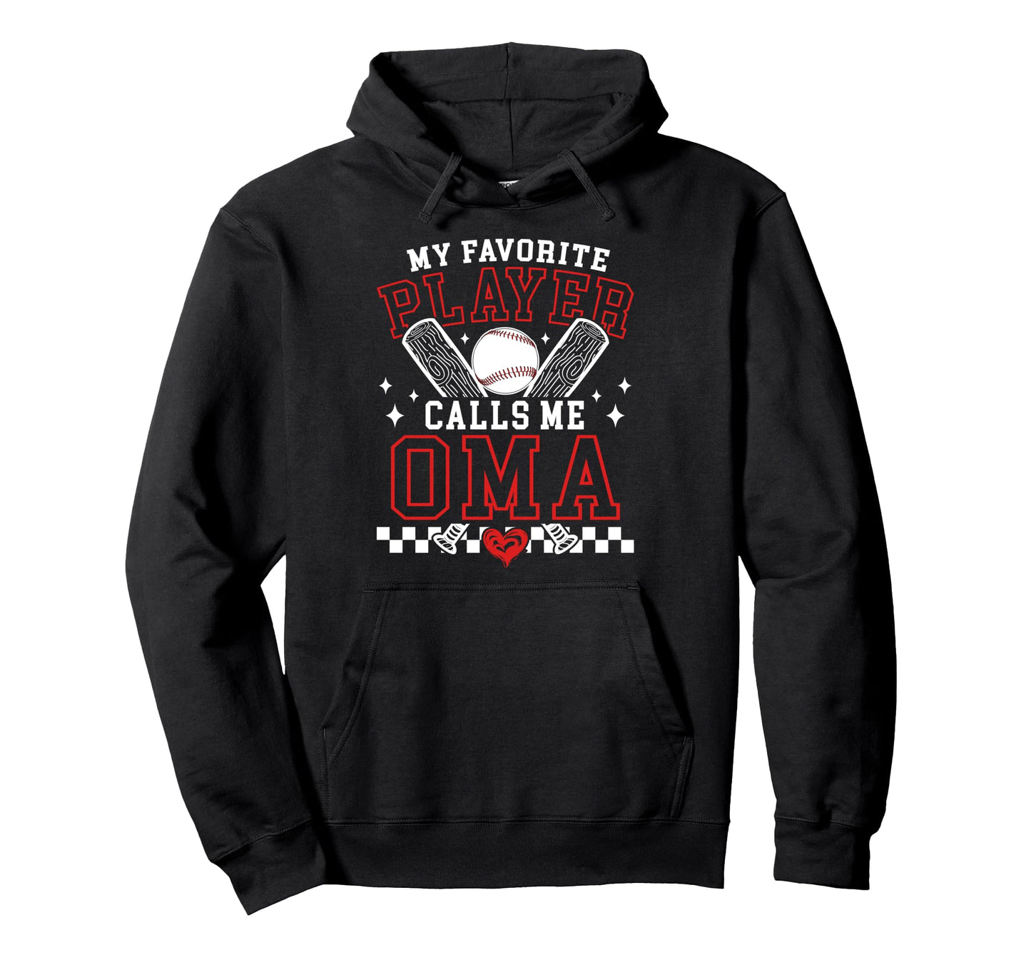 Proud Baseball Oma Baseball Player Oma Hoodie - Trendy Graphic for Adults - T-Shirt, Sweatshirt, Hoodie