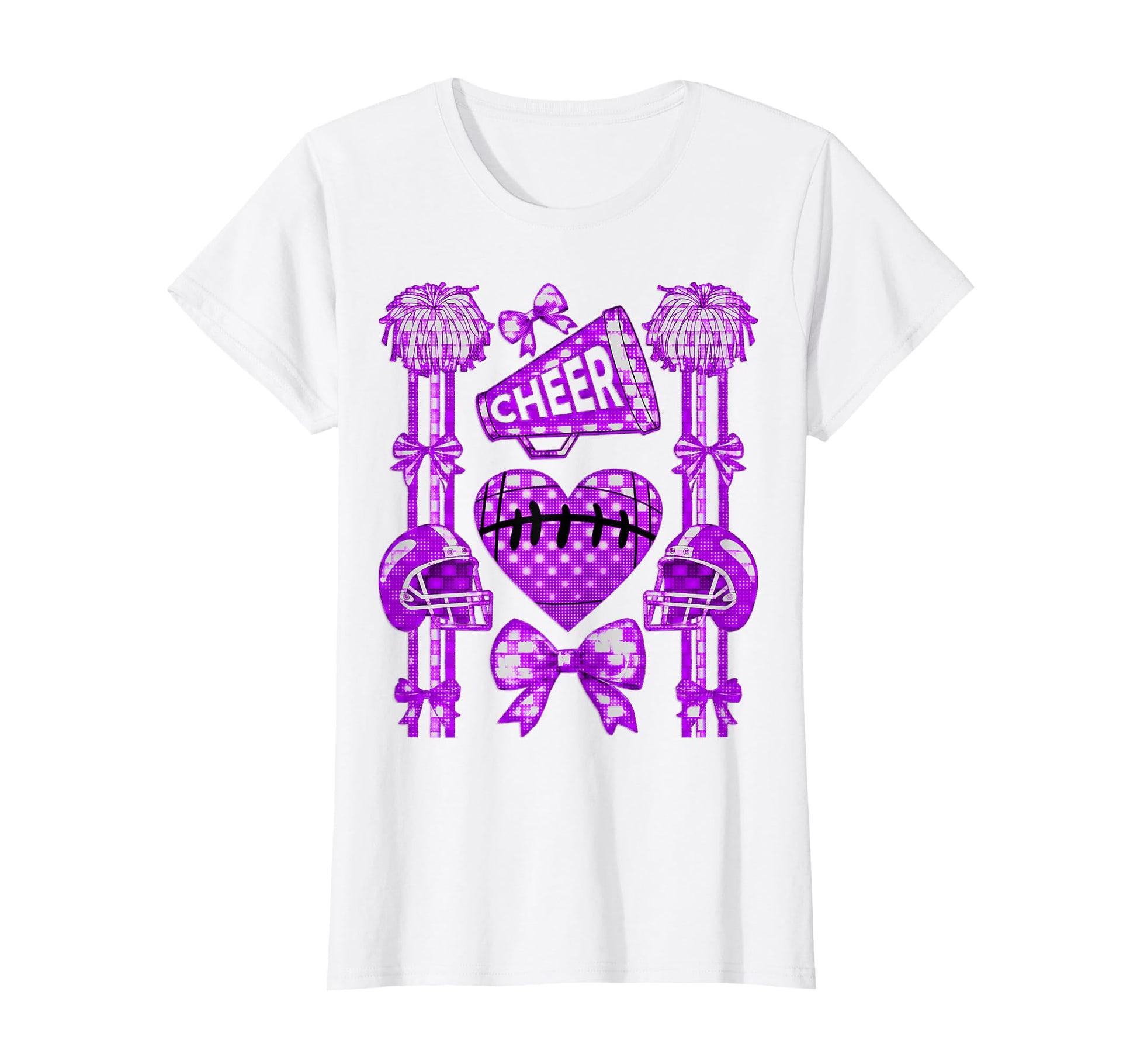 Football Cheer Mom Coquette Bow Mom T-Shirt - Minimalist Print for Adults - T-Shirt, Sweatshirt, Hoodie