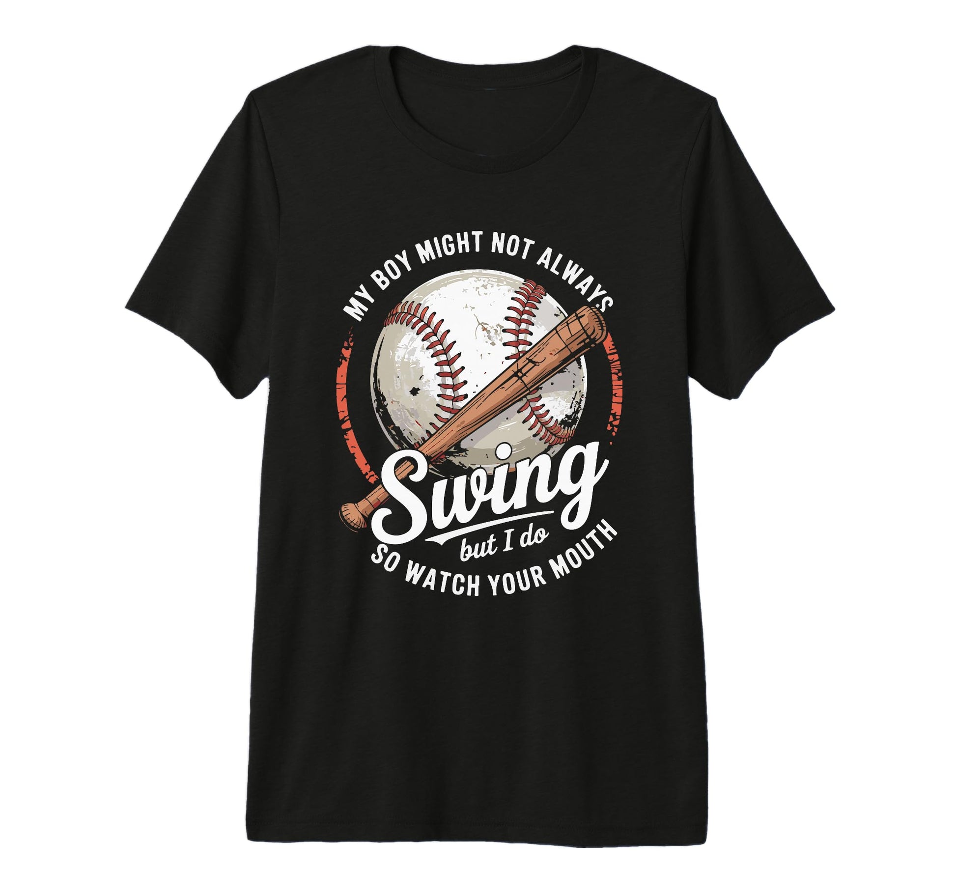 Funny Baseball Parent Swing Joke Tri T-Shirt - Casual Everyday Wear Unisex - T-Shirt, Sweatshirt, Hoodie