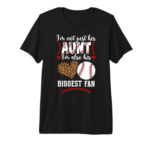 His Biggest Fan Baseball Aunt T-Shirt - Minimalist Print Men Women - T-Shirt, Sweatshirt, Hoodie