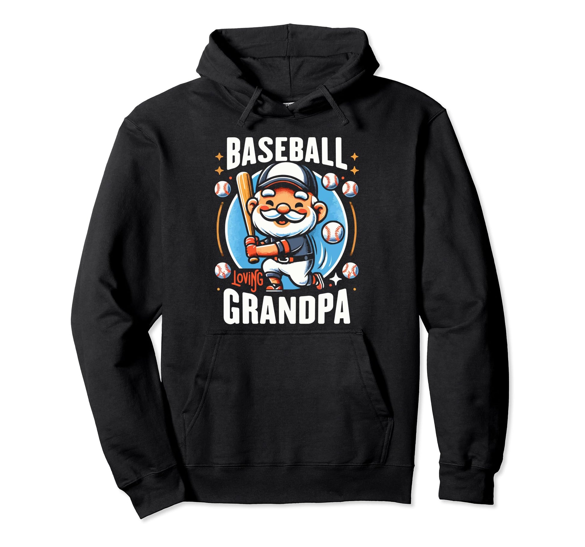 Baseball Grandpa Grandfather Gramps Hoodie - Unique Graphic Unisex - T-Shirt, Sweatshirt, Hoodie